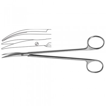 DeBakey Arteriotomy Scissor Curved Stainless Steel, 17.5 cm - 7"